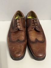 Florsheim Comfortech Memory Foam Mens Size 11M Brown Leather Wingtip Dress Shoes