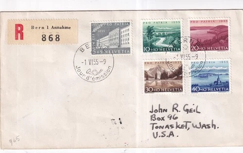 Switzerland B242-46 Registered First Day Cover