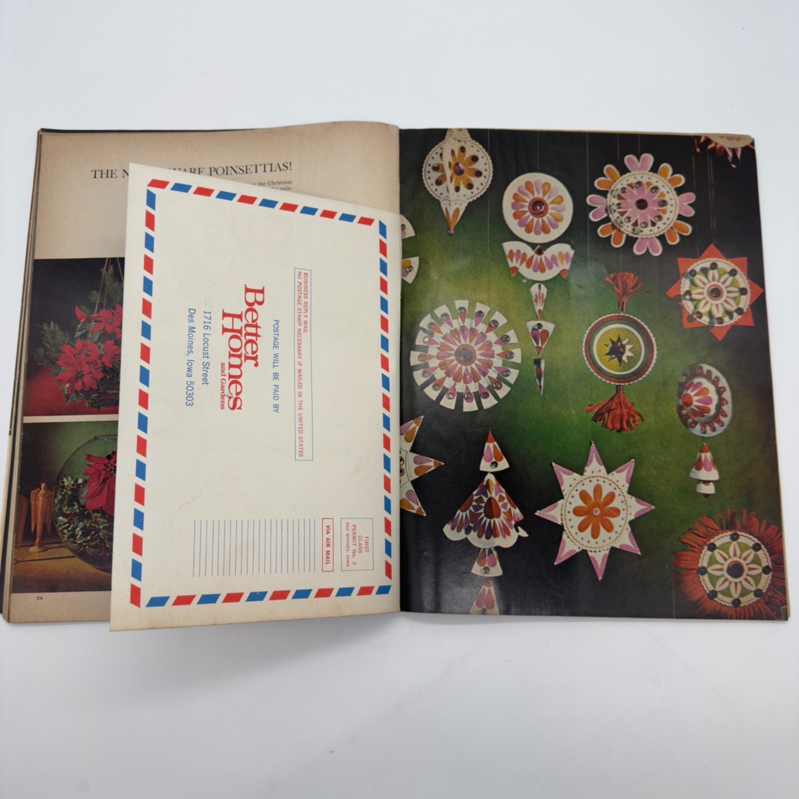 Vtg Lot Better Homes & Gardens December 1960-70 Christmas Ephemera Advertising