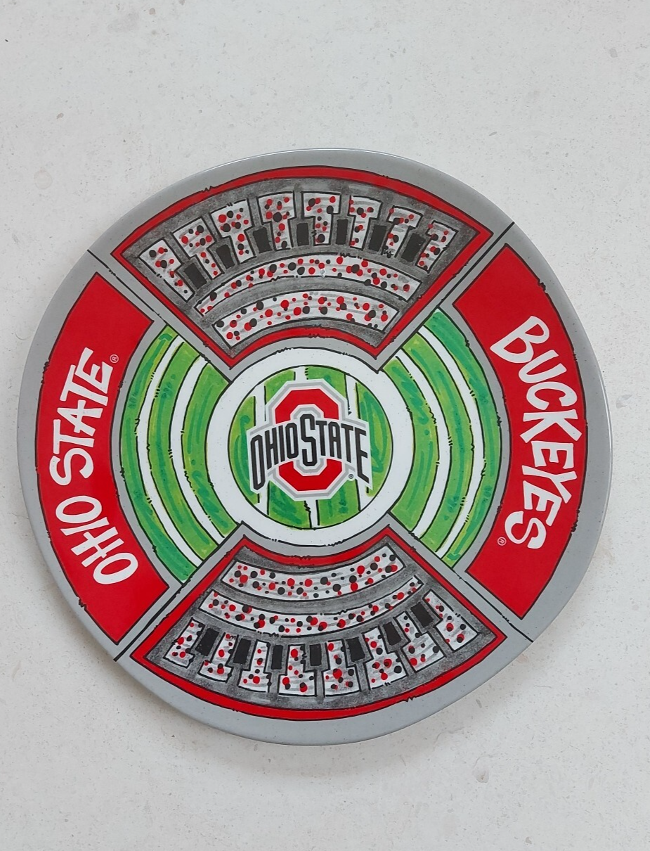Ohio State BUCKEYES OSU FOOTBALL STADIUM Plate Magnolia Lane 34cm Plate
