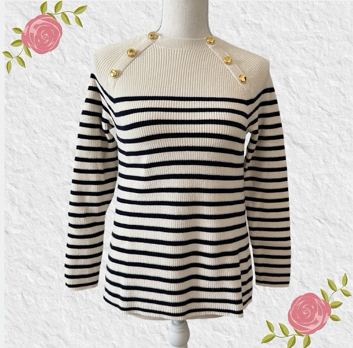 Talbots Striped Pullover Sweater - image 1