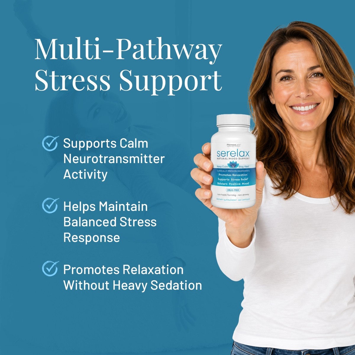 Serelax Mood & Stress Relief Ashwagandha & 5-HTP | Calm