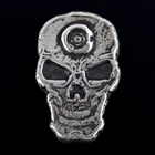 New ListingMK Barz 1 oz .999 Fine Silver Hand Poured Skull Bar