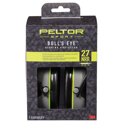 Peltor Sport Bull's Eye Hearing Protector: 27 dB NRR (Grey)