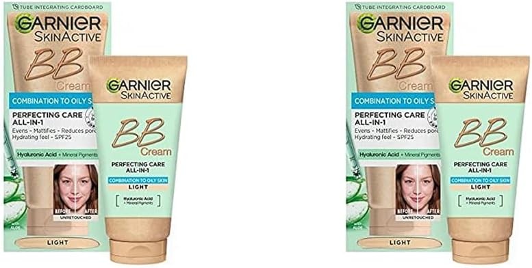 Garnier Oil-Free Perfecting All-in-1 BB Cream, Shade Light, Tinted Moisturiser