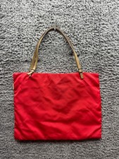 Borsa vintage Caterina Lucchi tracolla regolabile tela tote bag rossa 11" x 15"