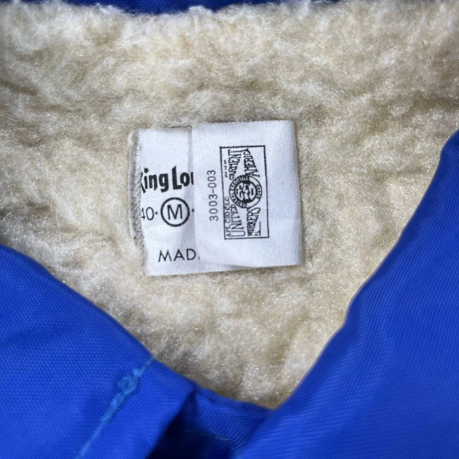 King Louie Pro Fit Teamsters Local 70 Blue Sherpa Lined Insulated Jacket USA image 5