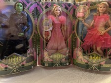 3x Mattel Wicked Dolls Dolls Elphaba Thropp, Musical Limbs Arduenna & Glinda