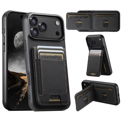 Für iPhone 17 Pro Max / Air 16 15 14 13 12 Hülle Kartenfach Leder Cover Bumper