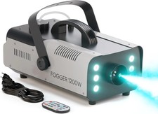 1200W Fog Machine, Halloween Smoke Machine with 14 Colors Lights  Wireless Remo
