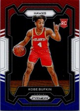 2023-24 Panini Prizm #151 Kobe Bufkin Prizms Red White and Blue