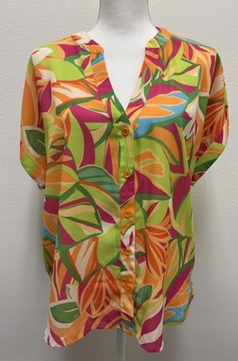 FLYING TOMATO Boutique Tropical Print Top - Small
