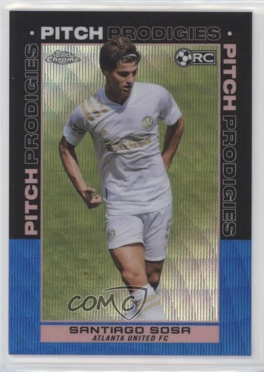2021 Chrome MLS Pitch Prodigies Blue Wave Refractor Santiago Sosa Rookie RC 5b1