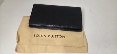 ECHTE LOUIS VUITTON EPI BI-FOLD LANGE GELDBÖRSE LEDER GEBRAUCHT SCHWARZ
