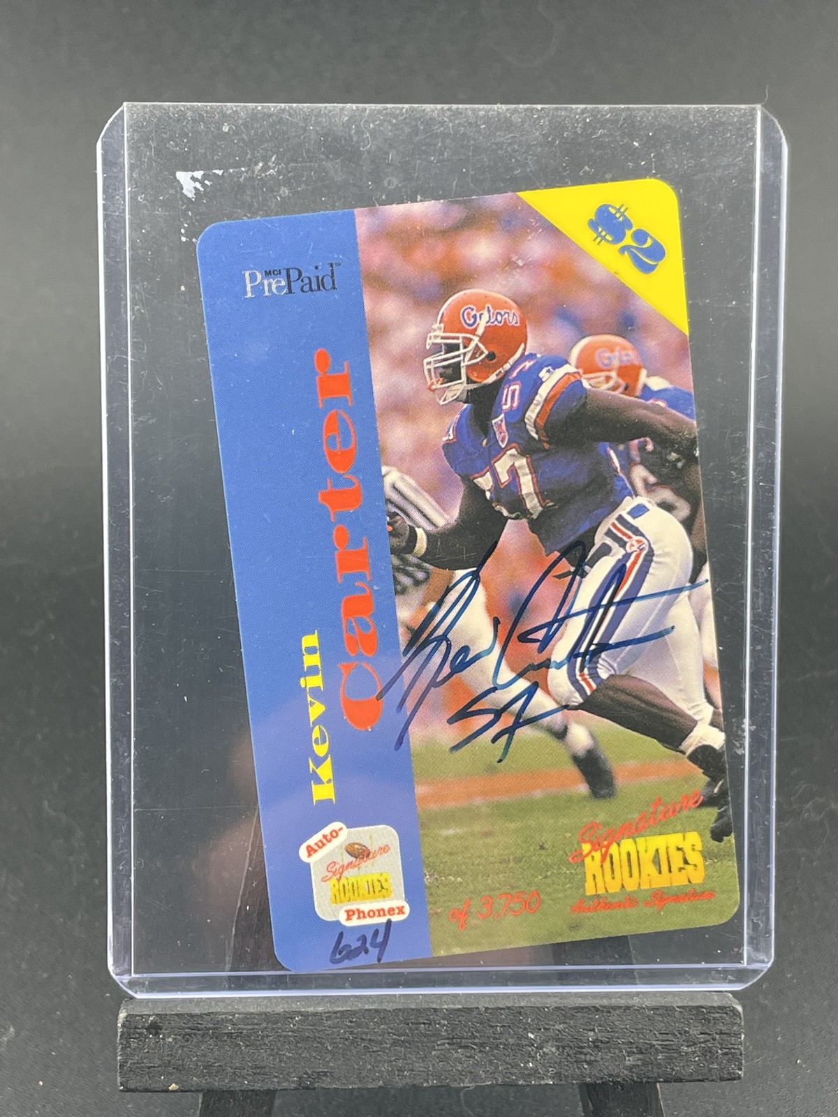 1995 Signature Rookies Auto-Phonex - Kevin Carter #2 Autographs /300 (AU, RC)