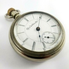 Antique 1895 Elgin Pocket Watch W.M. Wheeler Model 5 17Jewel Grade44 Open Face