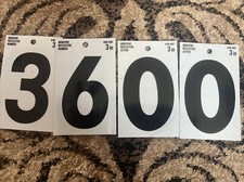 3" Self Adhesive Reflective Vinyl Numbers/Ltr pick - 3,6 Or 0