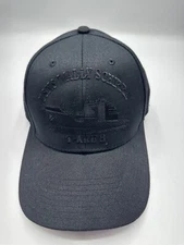 The Corps USNS Wally Schirra T-Ake 8 Logo Black Baseball Cap Hat One Size
