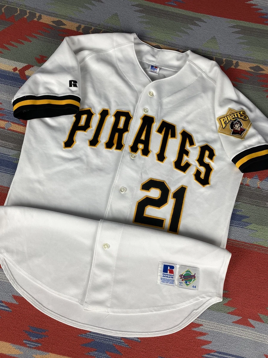 Roberto Clemente Pittsburgh Pirates Russell Athletic Authentic Jersey sz 44  L