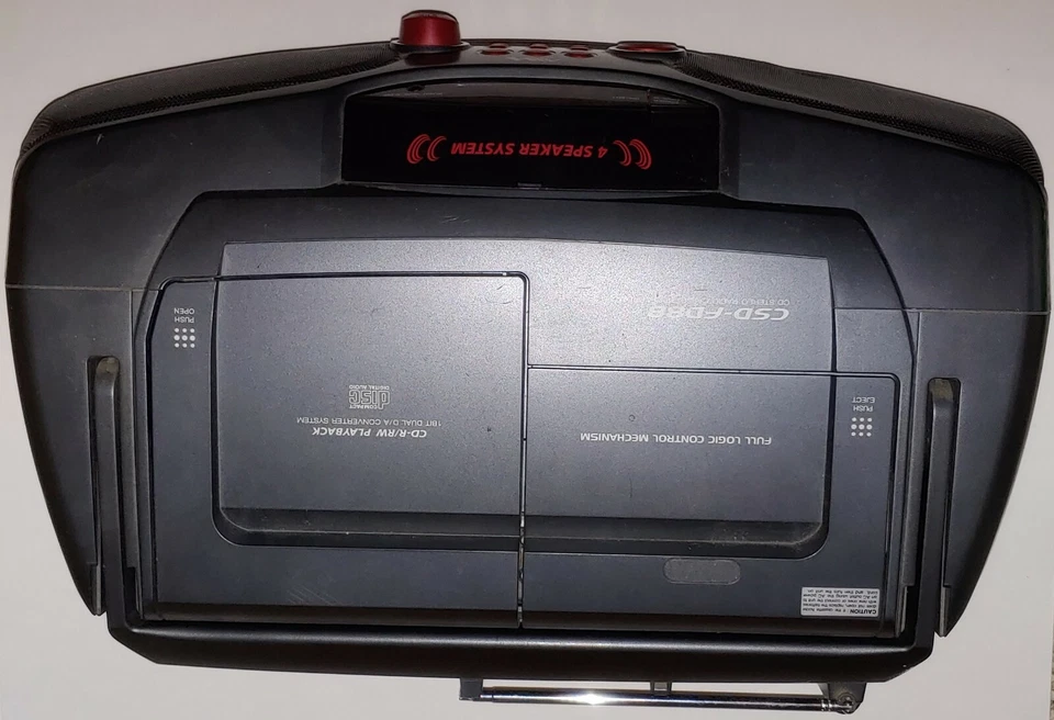 Aiwa CSD-FD88 CD-R/RW AM/FM Stereo Radio Cassette Tape player Recorder Boombox - Image 3 of 4