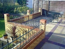 SAXON METAL IRON METAL FENCING RAILING PANELS 8ft LONG x 2ft TALL MADE TO ORDER