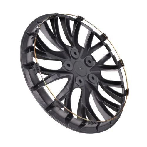 Juego de 4 Tapacubos a Presión Negros 16" - Cubiertas de Rueda Premium para Coche SUV Camión Foto 4 de 4