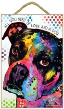 Boxer Art Plaque Sign 7" x 10" Wood Sign NEW