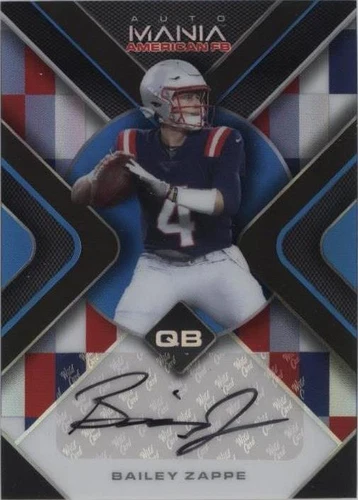 2022 Wild Card Auto Mania American Football Bailey Zappe #AMA-TR4