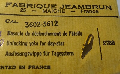 Vis De Verrou Pour Mouvement Horloger Cal. 3611/3612 - Référence 51491, Neuf Sans étiquette