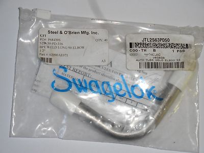 NEW SWAGELOK SS-.50-PD-316 BPE WELD LONG 90 ELBOW , FREE SHIPPING!!!