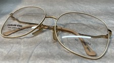 Vintage 1980  s St.Moritz Gold/White 138 LINDA 58-18 Former Display Lenses Frames