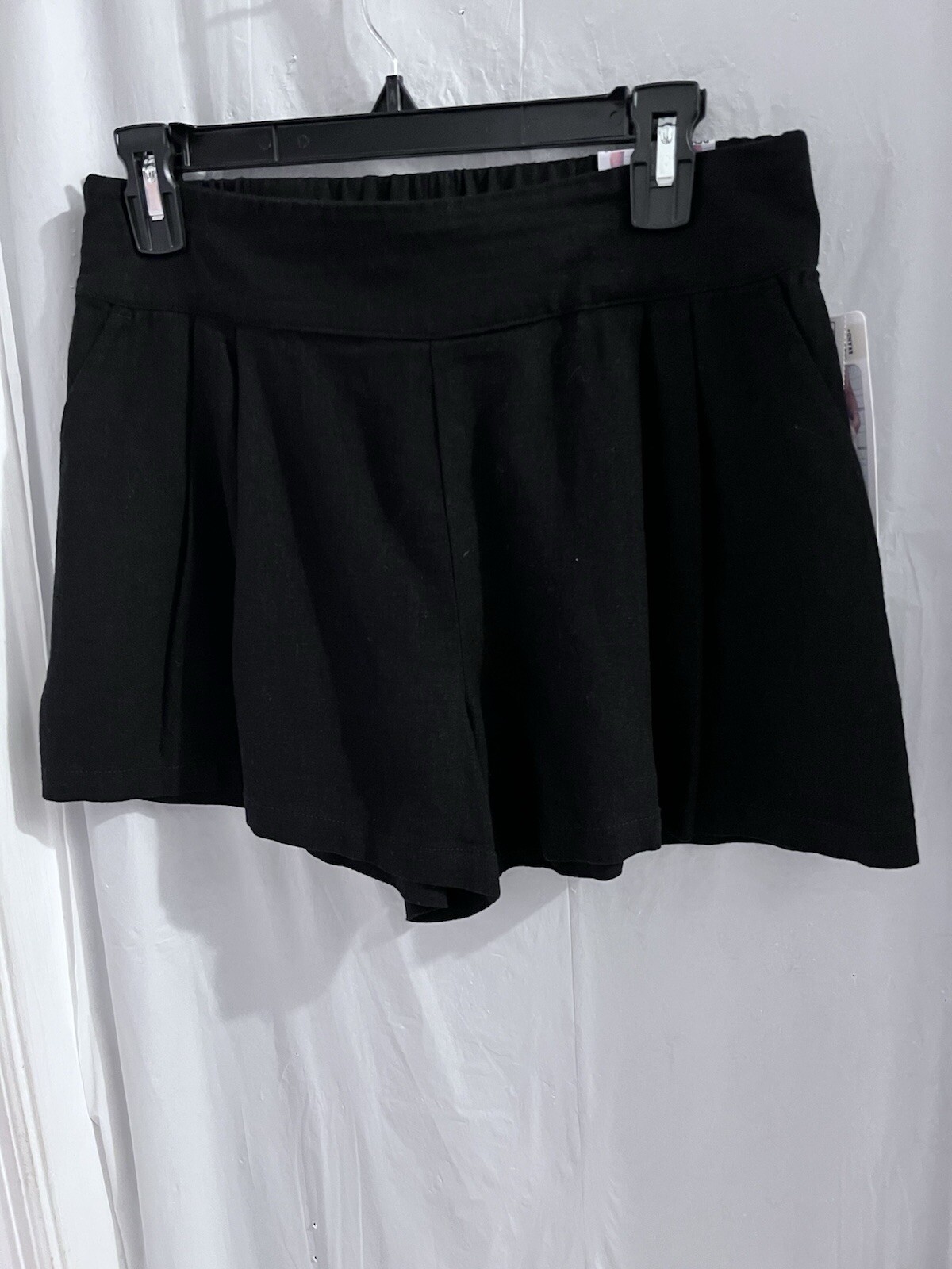 Rewash Black Linen Trouser Shorts Linen Blend  Sz M Beach Resort Vacation Cruise