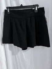 Rewash Black Linen Trouser Shorts Linen Blend  Sz M Beach Resort Vacation Cruise