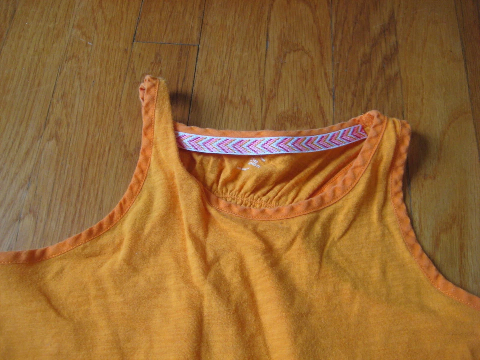 Gap Kids Naranja TANK TOP Cami Boho Campesino Camiseta Rosa Neón Blanco Top L 10 11 Foto 2 de 2