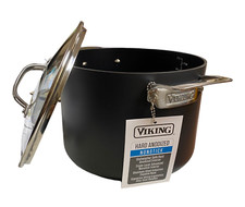 Viking 8 Qt Stock Pot with Lid Hard Anodized Nonstick/ Black/Dishwasher safe/NEW