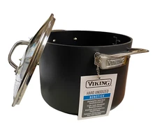 Viking 8 Qt Stock Pot with Lid Hard Anodized Nonstick/ Black/Dishwasher safe/NEW