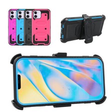 For iPhone 12/12 Mini/12 Pro Max Hybrid Holster With Belt Clip Phone Case Cover