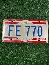 vintage illinois license plate 1976 bicentennial 