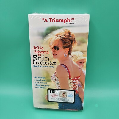 Erin Brockovich (VHS, 2000) Julia Roberts - Brand New, Sealed Vintage Movie Tape