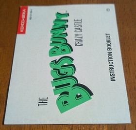 1989 Nintendo NES The Bugs Bunny Crazy Castle Instruction Manual *ONLY*