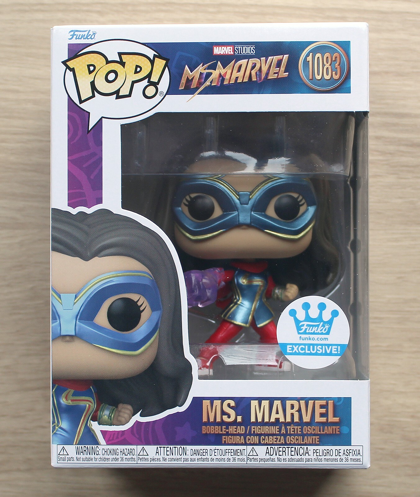 Funko Pop Marvel Ms Marvel + Protector Gratuito