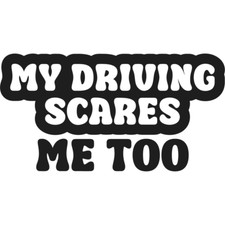 My Driving scares me too decal / funny / FREE DECAL INCLUDED