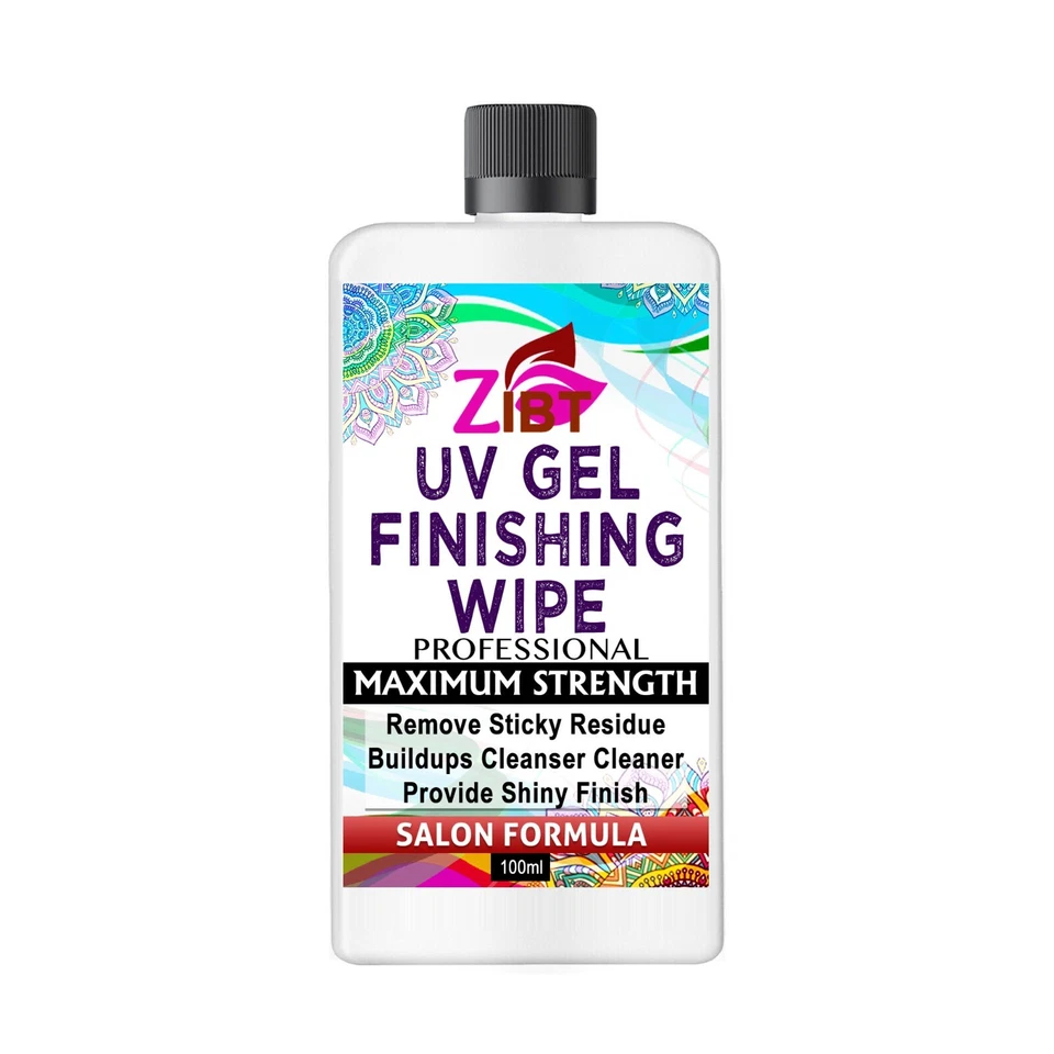 ZIBT Cleaner UV Gel Tacky Layer Remover Nail Cleanser Finishing Wipe Supremely