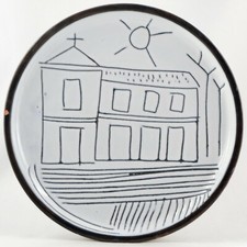 RARE Assiette JACQUES INNOCENTI Céramique VALLAURIS design 50/blin/picasso...