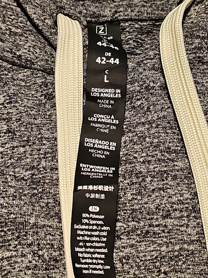 Zobha Women's Gray Hooded Pullover Size L - Image 2 of 4