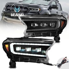 For 2016-2021 Ford Ranger Projector FULL LED Headlights Headlamps Assembly RHD*2