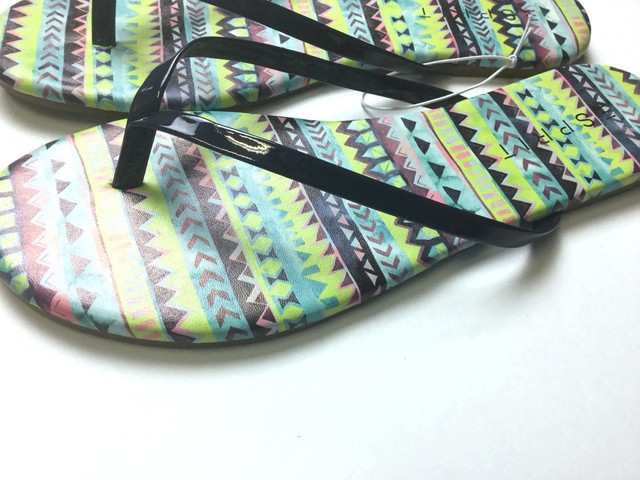 ESPRIT Women's Flip Flops Thong Sandals Size 7.5 Open Toe Black - NEW | eBay