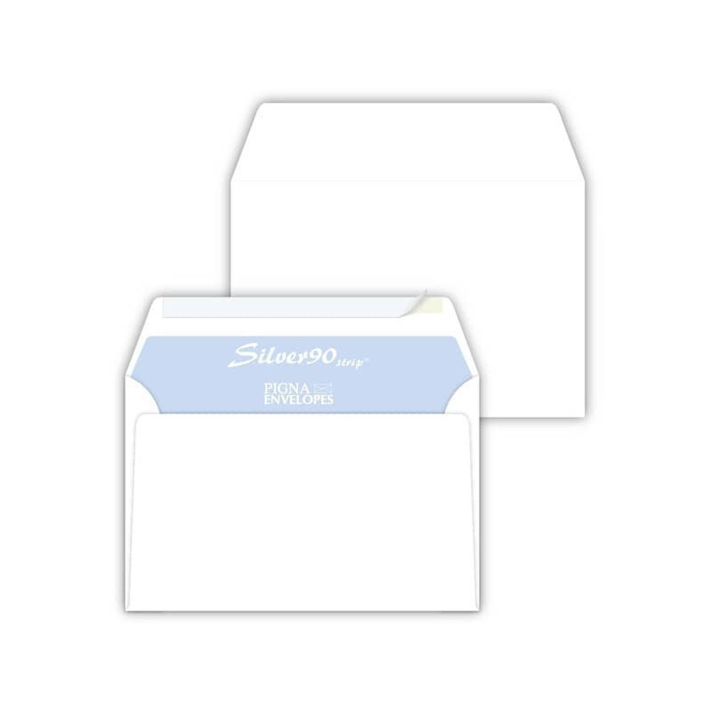 Buste senza finestra Pigna Envelopes Silver80 Strip 80 g/m² 120x180 mm bianco co