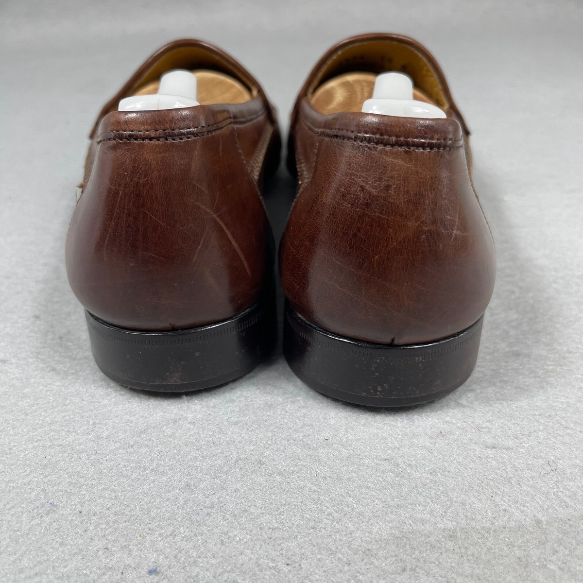 Nordstrom Mens Leather Loafers Brown Woven Size 10M Tassel  display picture 2