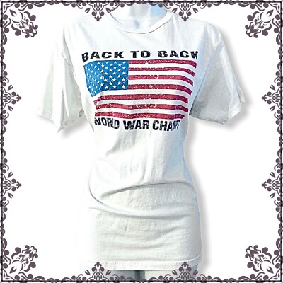 T-Shirt Back to Back World War Champs Unisex USA Flag